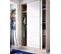 Armoire À Portes Coulissantes Coloris Naturel/blanc Brillant - L. 120 X P. 50 X H. 204 Cm