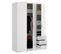 Armoire Placard Meuble De Rangement Coloris Blanc - Longueur 121 X Profondeur 52 X Hauteur 184 Cm