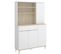 Meuble De Rangement Coloris Blanc/naturel - Longueur 119 X Profondeur 40 X Hauteur 188 Cm