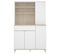 Meuble De Rangement Coloris Blanc/naturel - Longueur 119 X Profondeur 40 X Hauteur 188 Cm