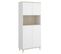 Meuble De Rangement Coloris Blanc/naturel - Longueur 79 X Profondeur 40 X Hauteur 188 Cm