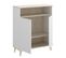 Buffet Meuble De Cuisine Coloris Blanc/naturel - Longueur 79 X Profondeur 40 X Hauteur 102 Cm