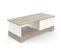 Table Basse Coloris Chêne Kronberg / Blanc - Longueur 110 X Profondeur 49,8 X Hauteur 40 Cm