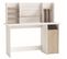 Bureau / Meuble Bureau Coloris Chêne Brosse/blanc Mat - 134,8 X 73,7 X 50,1 Cm