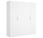 Armoire Placard Meuble De Rangement Coloris Blanc Brillant - L. 180 X P. 52 X H. 204 Cm