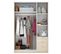 Armoire Placard Meuble De Rangement Coloris Naturel - Longueur 121 X Profondeur 52 X Hauteur 184 Cm