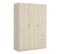 Armoire Placard Meuble De Rangement Coloris Naturel - Longueur 121 X Profondeur 52 X Hauteur 184 Cm