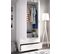 Armoire Placard Meuble De Rangement Coloris Blanc - Longueur 81 X Hauteur 184 X Profondeur 52 Cm