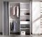 Armoire Dressing Extensible Avec Rideau + 1 Tiroir Coloris Blanc - L. 110-160 X H. 205 X P. 50 Cm