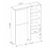 Armoire Dressing Extensible Avec Rideau + 1 Tiroir Coloris Blanc - L. 110-160 X H. 205 X P. 50 Cm