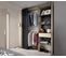 Armoire Dressing Extensible Avec Rideau + 1 Tiroir Coloris Naturel/graphite