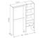 Armoire Dressing Extensible Avec Rideau + 1 Tiroir Coloris Naturel/graphite