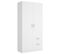 Armoire Placard Meuble De Rangement coloris blanc - longueur 100 X Profondeur 52 X Hauteur 215 Cm