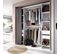 Armoire Dressing Extensible Avec Rideau + 4 Tiroirs Coloris Blanc - L. 100-180 X H. 203 X P. 50 Cm