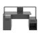 Bureau Gaming Table De Jeu Coloris graphite - l. 153,5 x P. 62-68.5 x H. 84.2-97 cm