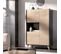 Buffet Meuble De Rangement 3 Portes Coloris Graphite/naturel - L. 81 X H. 135 X P. 43 Cm