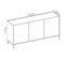 Buffet Meuble De Rangement 3 Portes Coloris Graphite/naturel - L. 155 X H. 75 X P. 43 Cm