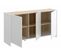 Buffet 3 Portes Coloris Blanc /naturel - Longueur 138 X Hauteur 76 X Profondeur 42 Cm