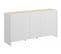 Buffet 3 Portes Coloris Blanc /naturel - Longueur 138 X Hauteur 76 X Profondeur 42 Cm