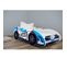 Lit Enfant Voiture Formule 1 Modèle Race Car Bleu + Matelas - 70x140 Cm
