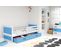 Lit Enfant Rico 190x80 Avec Matelas Sommier Et Tiroir En Blanc+bleu