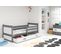 Lit Enfant Rico 190x80 Avec Matelas Sommier Et Tiroir En Gris+blanc