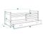 Lit Enfant Rico 190x90 Avec Matelas Sommier Et Tiroir En Blanc+gris