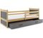 Lit Enfant Rico 190x90 Avec Matelas Sommier Et Tiroir En Pin+gris