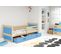 Lit Enfant Rico 190x90 Avec Matelas Sommier Et Tiroir En Pin+bleu