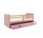 Lit Enfant Rico 190x90 Avec Matelas Sommier Et Tiroir En Pin+rose