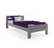 Dallas Lit 90x200 Avec Sommier En Pin Gris (sans Matelas)