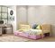 Lit Gigogne Quba 190x80 Avec Sommiers Et Matelas En Pin+rose