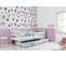 Lit Enfant Eryk 190x80 Avec Sommier, Matelas Et Tiroir En Blanc+blanc