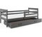 Lit Enfant Eryk 190x80 Avec Sommier, Matelas Et Tiroir En Gris+gris