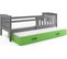 Lit Gigogne Quba 190x80 Avec Sommiers Et Matelas En Gris+vert