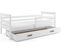 Lit Enfant Eryk 200x90 Avec Sommier, Matelas Et Tiroir En Blanc+blanc