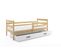 Lit Enfant Eryk 200x90 Avec Sommier, Matelas Et Tiroir En Pin+blanc