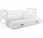 Lit Gigogne Eryk 190x80 Avec Sommiers Et Matelas En Blanc+blanc