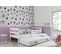 Lit Gigogne Eryk 190x90 Avec Sommiers Et Matelas En Blanc+blanc