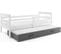 Lit Gigogne Eryk 190x90 Avec Sommiers Et Matelas En Blanc+gris