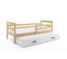 Lit Gigogne Eryk 190x90 Avec Sommiers Et Matelas En Pin+blanc