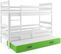 Lit Superposé Eryk 3 Places En 200x90 Avec Matelas Et Sommiers En Blanc+gris