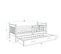 Lit Gigogne Quba 190x80 Avec Sommiers Et Matelas En Blanc+blanc