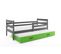 Lit Gigogne Eryk 190x90 Avec Sommiers Et Matelas En Gris+vert