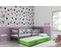 Lit Gigogne Eryk 190x90 Avec Sommiers Et Matelas En Gris+vert