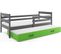 Lit Gigogne Eryk 190x90 Avec Sommiers Et Matelas En Gris+vert