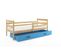 Lit Enfant Eryk 200x90 Avec Sommier, Matelas Et Tiroir En Pin+bleu