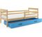 Lit Enfant Eryk 200x90 Avec Sommier, Matelas Et Tiroir En Pin+bleu