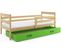 Lit Enfant Eryk 200x90 Avec Sommier, Matelas Et Tiroir En Pin+vert