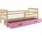 Lit Enfant Eryk 200x90 Avec Sommier, Matelas Et Tiroir En Pin+rose